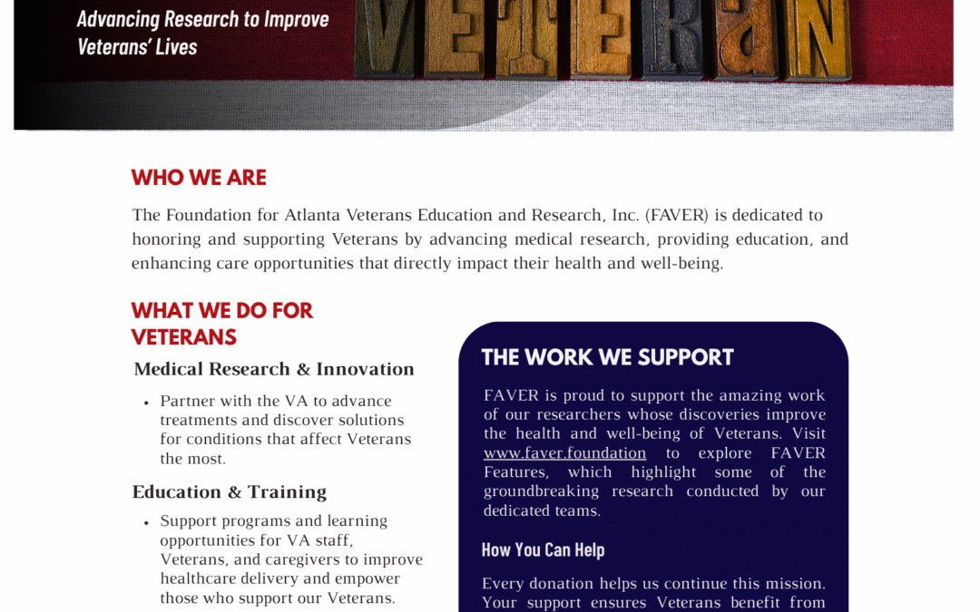 Support Research That Transforms Veterans’ Lives
